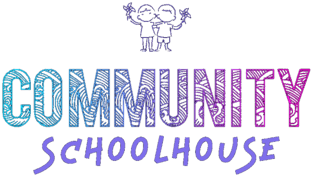Community Schoolhouse logo on dark background